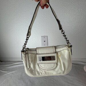 Guess Crocodile-Pattern  Off-White Color Shoulder Bag Small